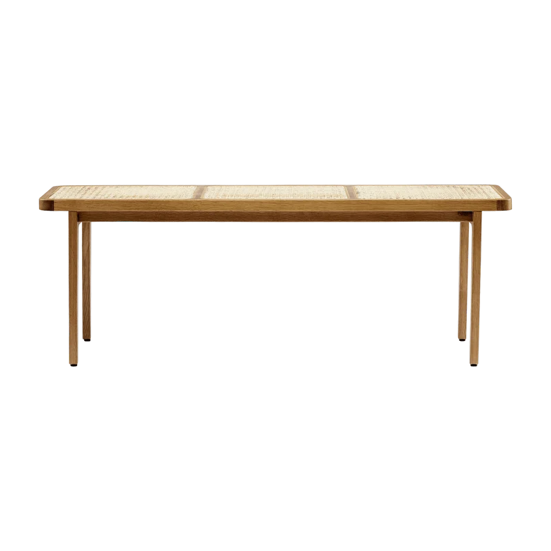 Banc en chêne naturel et cannage Le Roi - Norr11