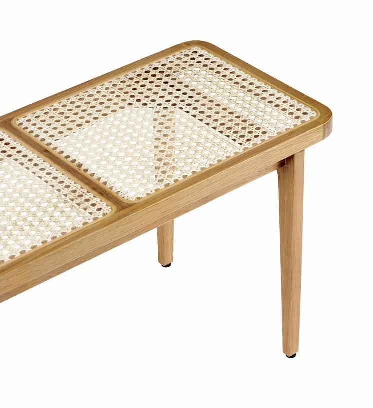 Banc en chêne naturel et cannage Le Roi - Norr11