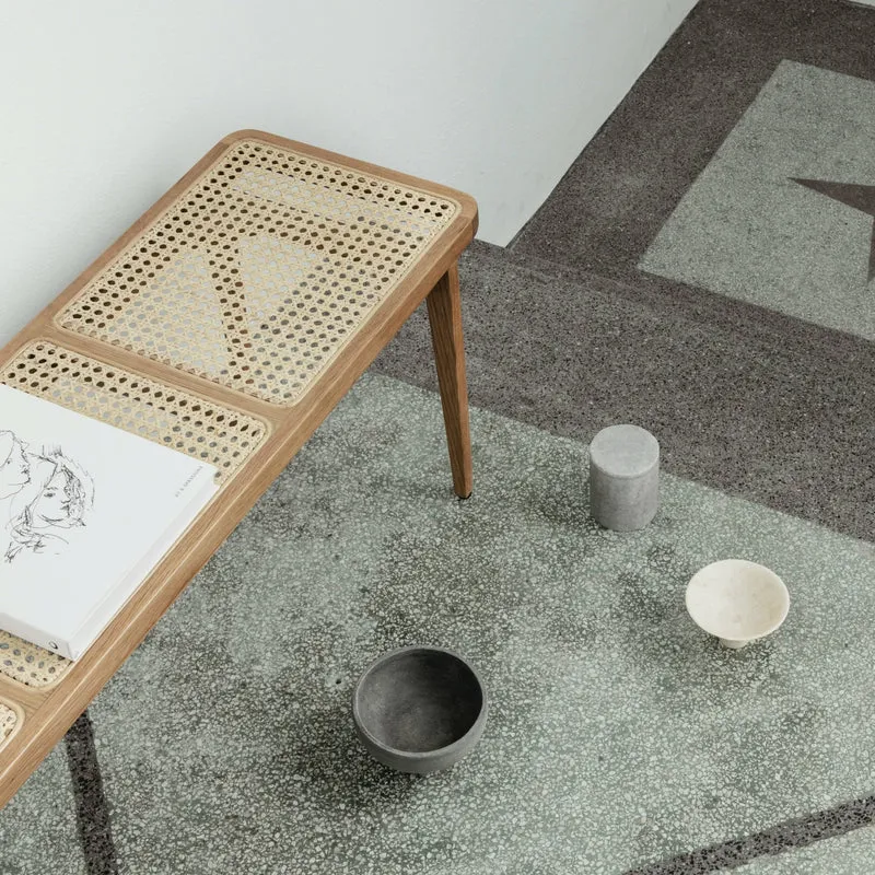 Banc en chêne naturel et cannage Le Roi - Norr11