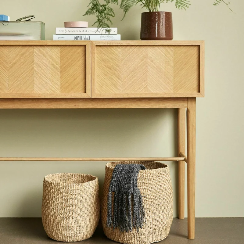 Table console en chêne naturel - Hübsch