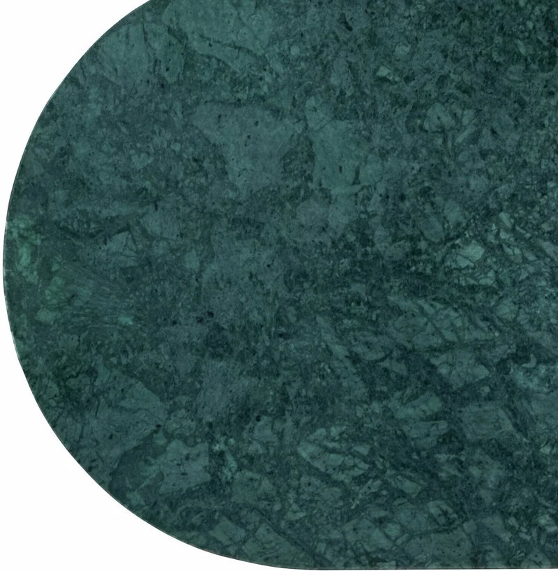 Table en métal et marbre vert - Hübsch