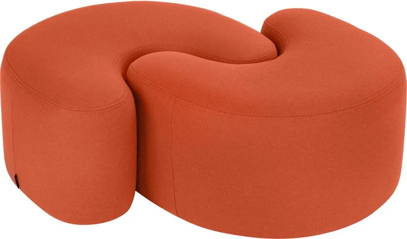 Pouf en laine terracotta Ü - noo.ma