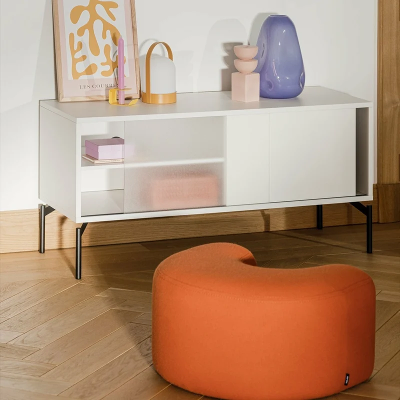 Pouf en laine terracotta Ü - noo.ma