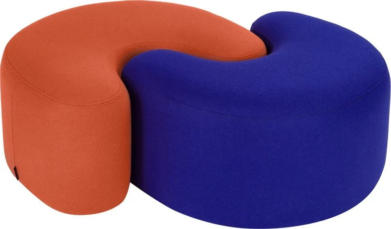 Pouf en laine myrtille Ü - noo.ma