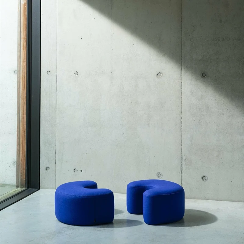 Pouf en laine myrtille Ü - noo.ma