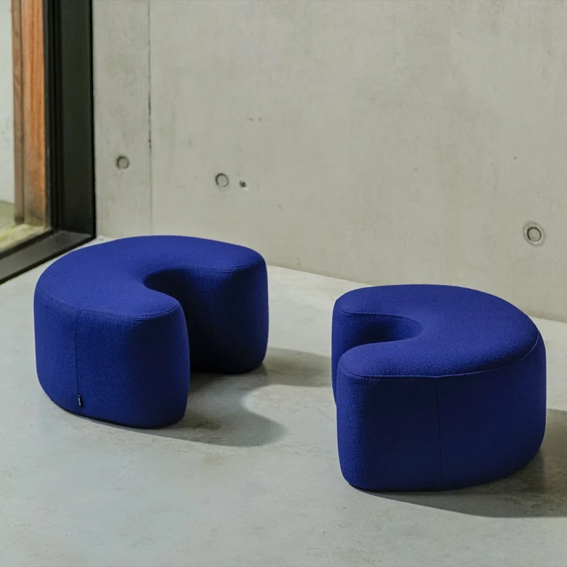 Pouf en laine myrtille Ü - noo.ma