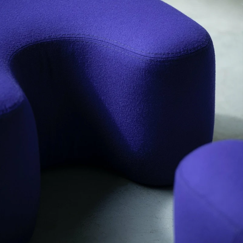 Pouf en laine myrtille Ü - noo.ma