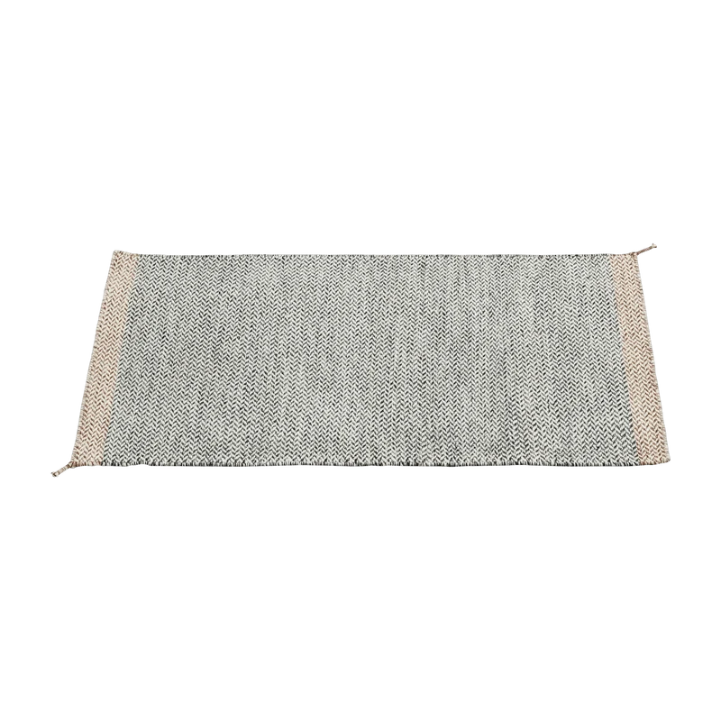 Tapis en laine noir et blanc 200 x 80 cm Ply - Muuto