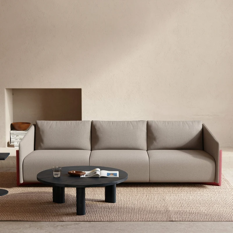 Canapé 4 places en tissu taupe Timber - Kann Design