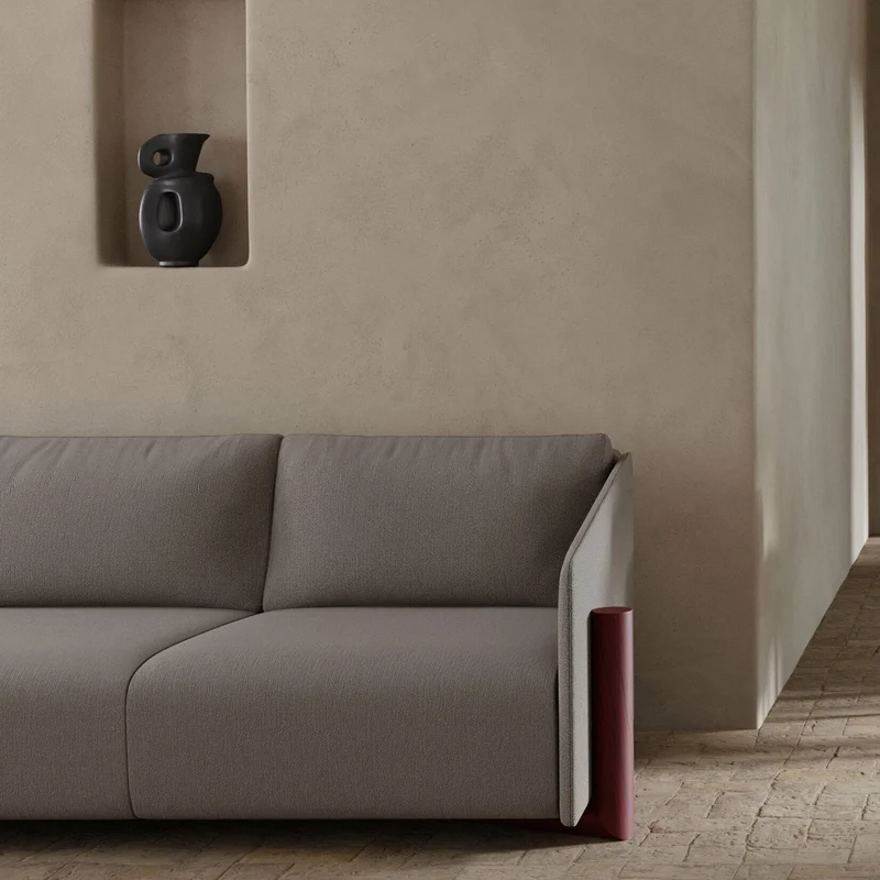 Canapé 4 places en tissu taupe Timber - Kann Design