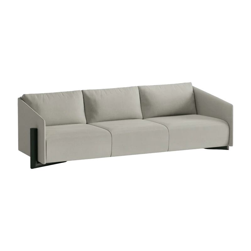 Canapé 4 places en tissu gris Timber - Kann Design