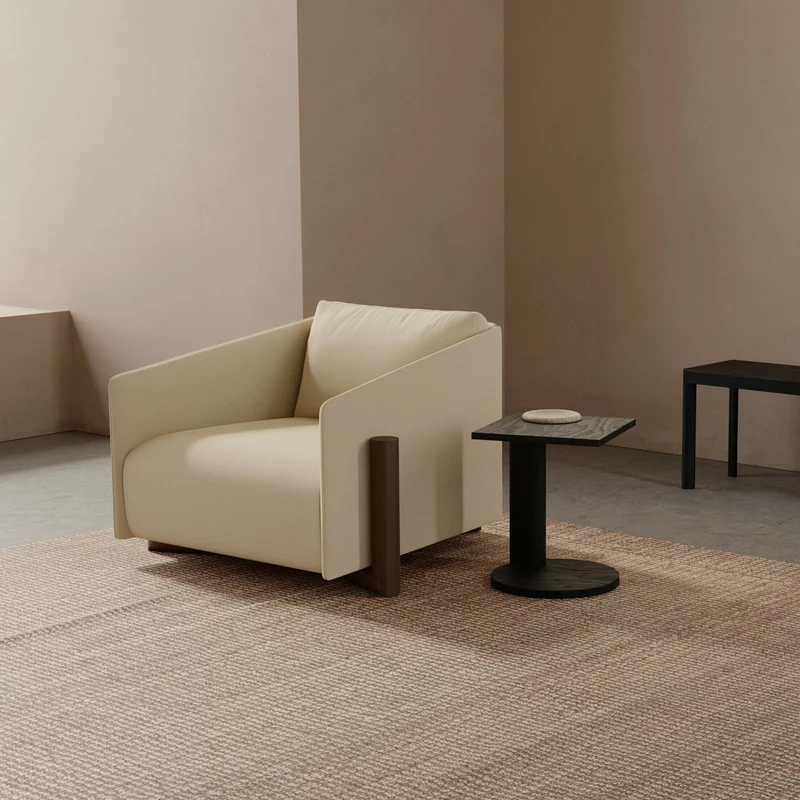 Fauteuil en tissu crème Timber - Kann Design