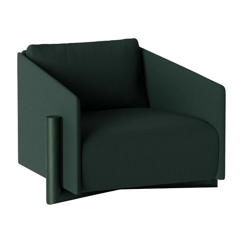 Fauteuil en tissu vert Timber - Kann Design