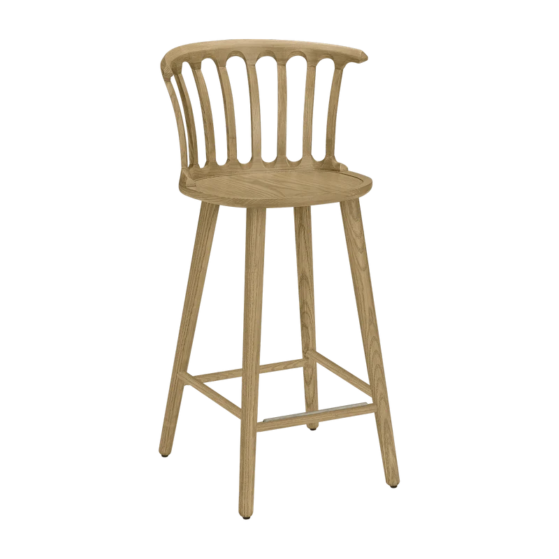 Chaise de bar en chêne huilé 63 cm San Marco - Hans K