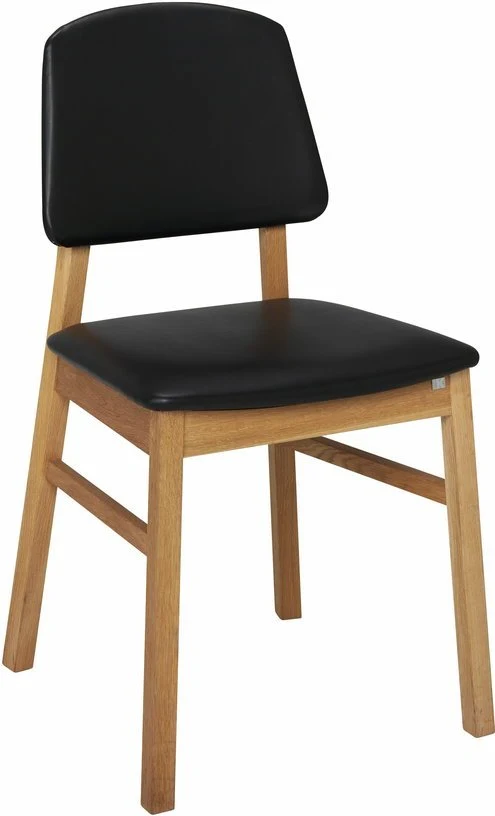 Dossier de chaise en cuir reconstitué noir Verona - Hans K
