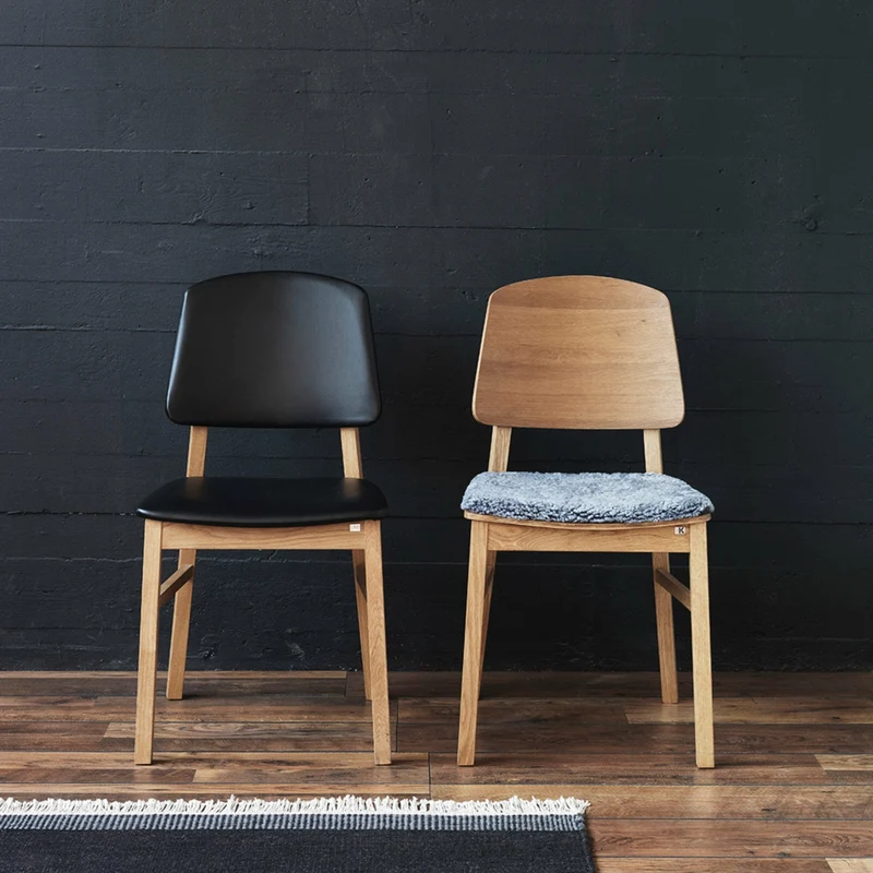 Dossier de chaise en cuir reconstitué noir Verona - Hans K