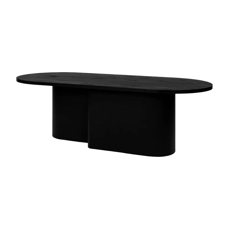 Table basse en placage de chêne noir Looi - noo.ma