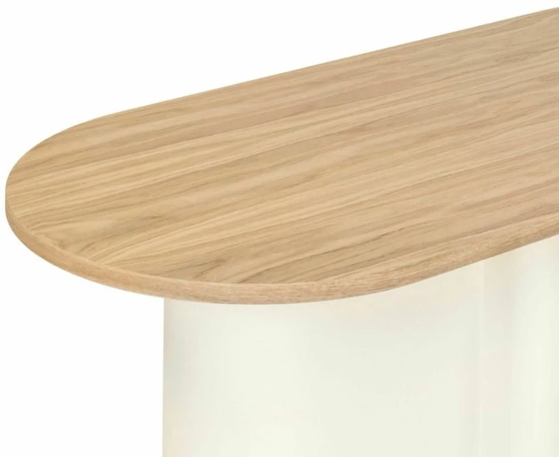Table basse en placage de chêne beige Looi Piazza - noo.ma