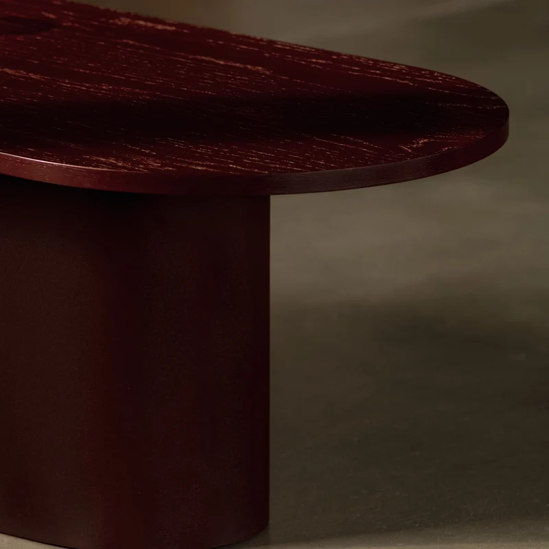 Table basse en placage de chêne myrtille Looi Vulcano - noo.ma