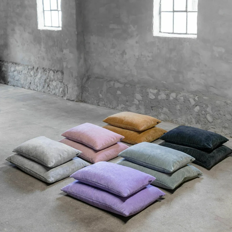Coussin gris 70x50 cm Chenille - Mette Ditmer