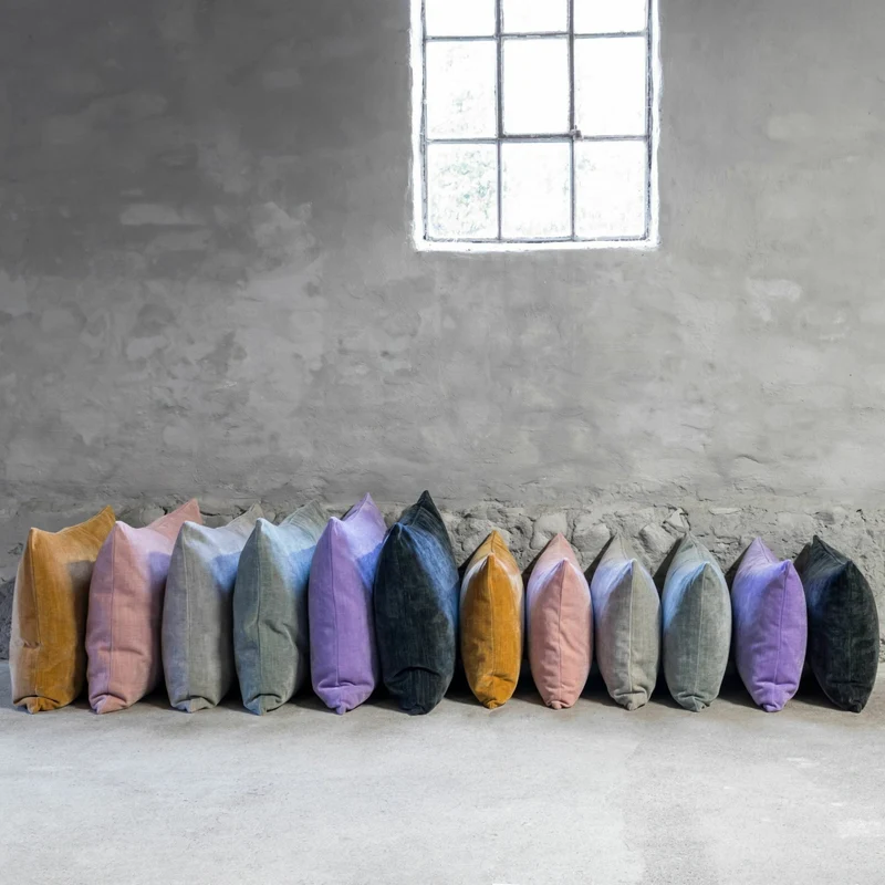 Coussin gris 70x50 cm Chenille - Mette Ditmer