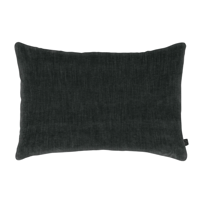 Coussin anthracite 60x40 cm Chenille - Mette Ditmer