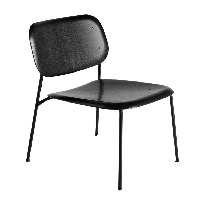 Chaise en bois de chêne noir Soft Edge 10 lounge - HAY