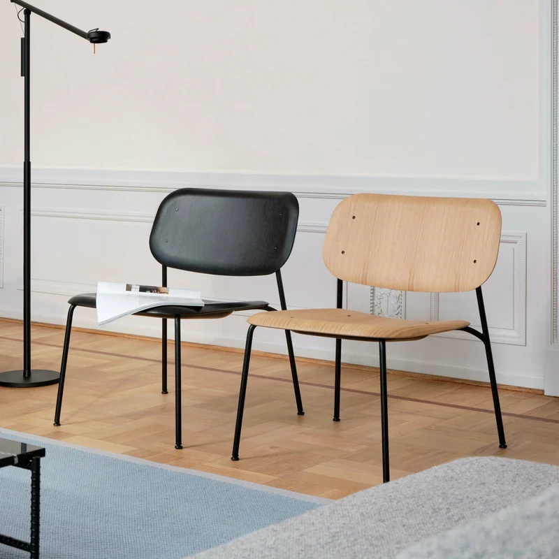 Chaise en bois de chêne noir Soft Edge 10 lounge - HAY
