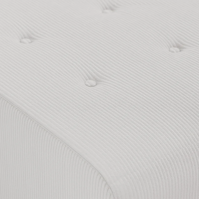 Repose-pieds en velours côtelé gris Vint - Hkliving