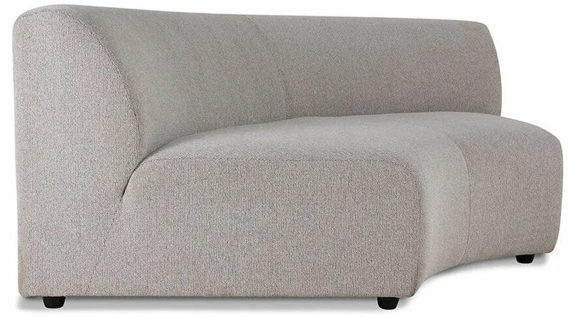Module d'angle arrondi sneak gris clair Jax - Hkliving
