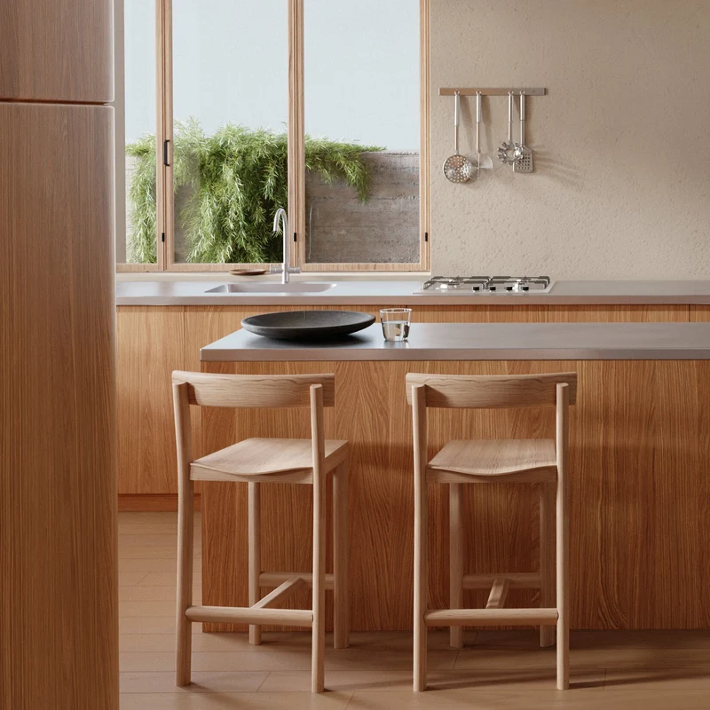 Chaise en bois de chêne naturel Galta 65 - Kann Design