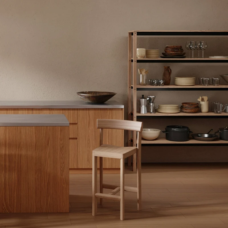 Chaise en bois de chêne naturel Galta 65 - Kann Design