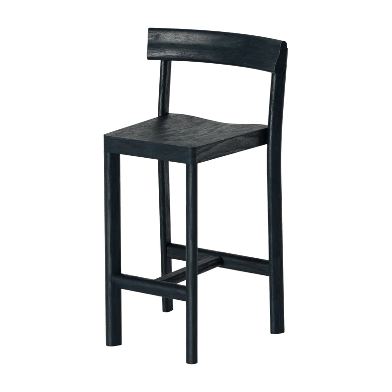 Chaise en bois de chêne noire Galta 75 - Kann Design