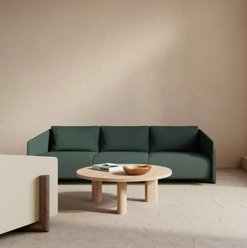 Table basse ronde en chêne naturel Galta Forte Round - Kann Design