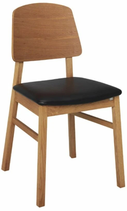 Assise de chaise en cuir reconstitué noir Verona - Hans K