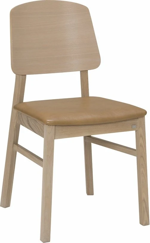Assise de chaise en cuir reconstitué camel Verona - Hans K
