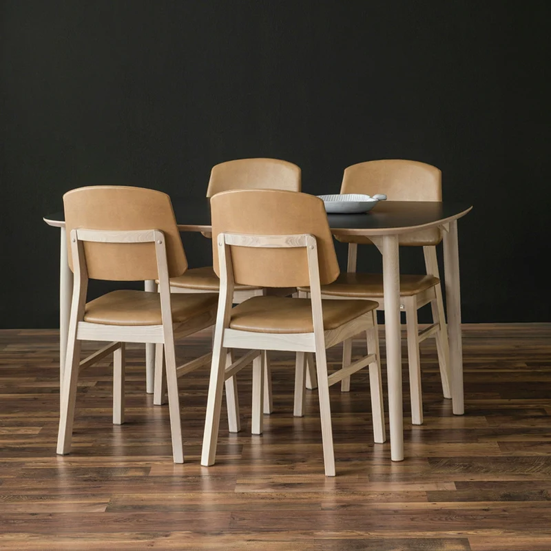 Assise de chaise en cuir reconstitué camel Verona - Hans K