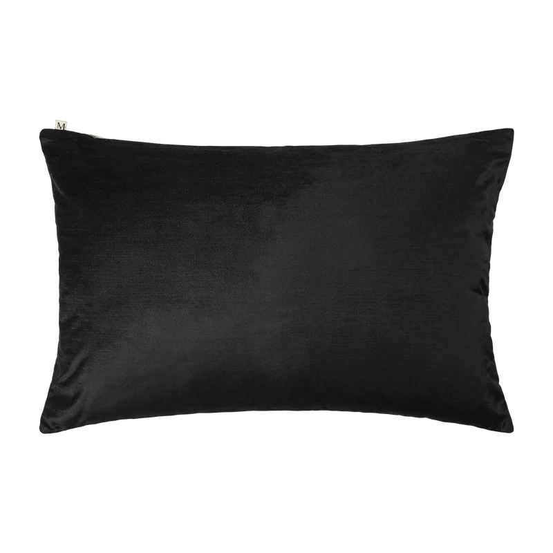 Housse De Coussin 60 x 40 cm Noir Castiglione - Madura