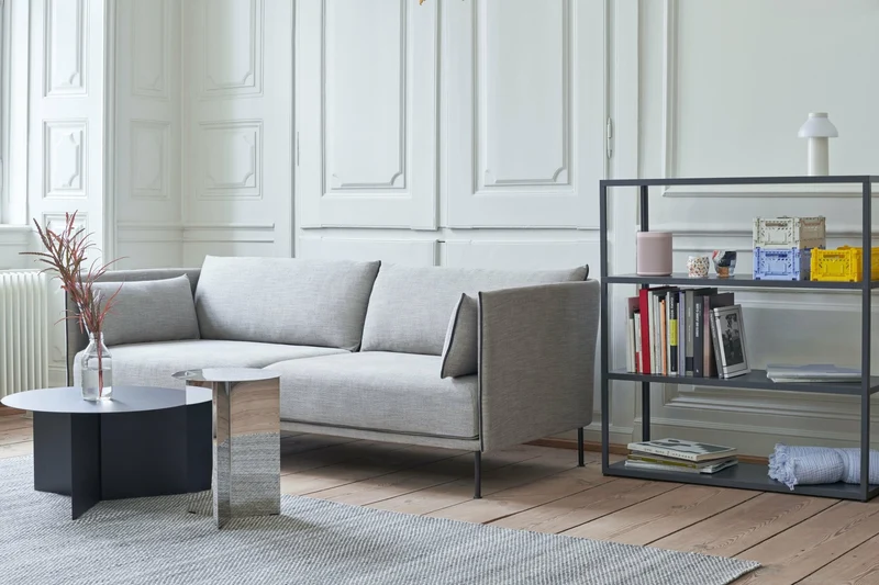 Table d'appoint en acier effet miroir Slit - HAY