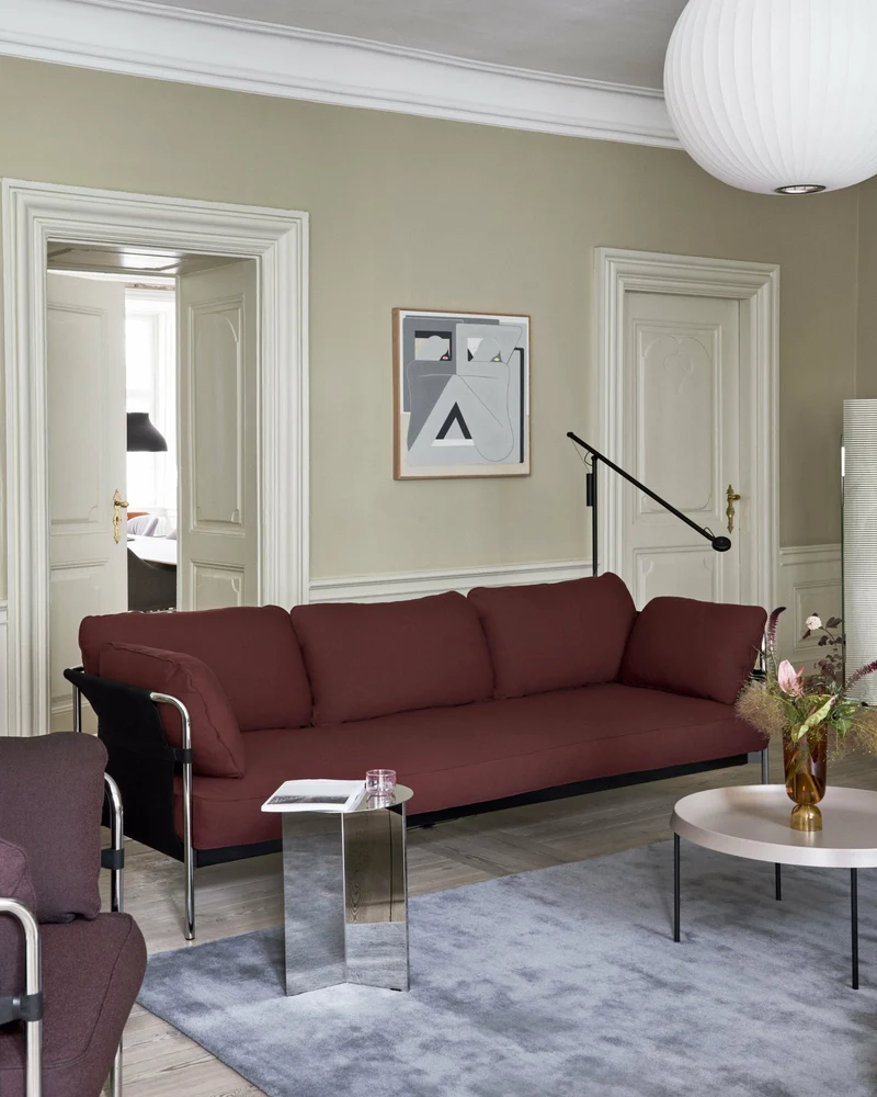 Table d'appoint en acier effet miroir Slit - HAY