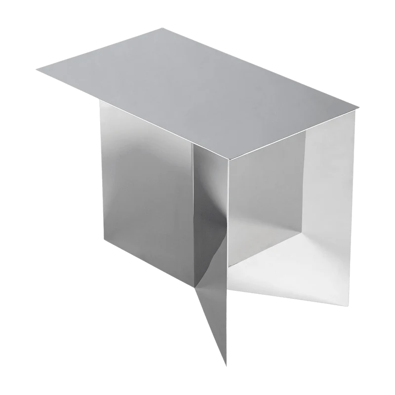 Table basse oblong en acier effet miroir Slit - HAY