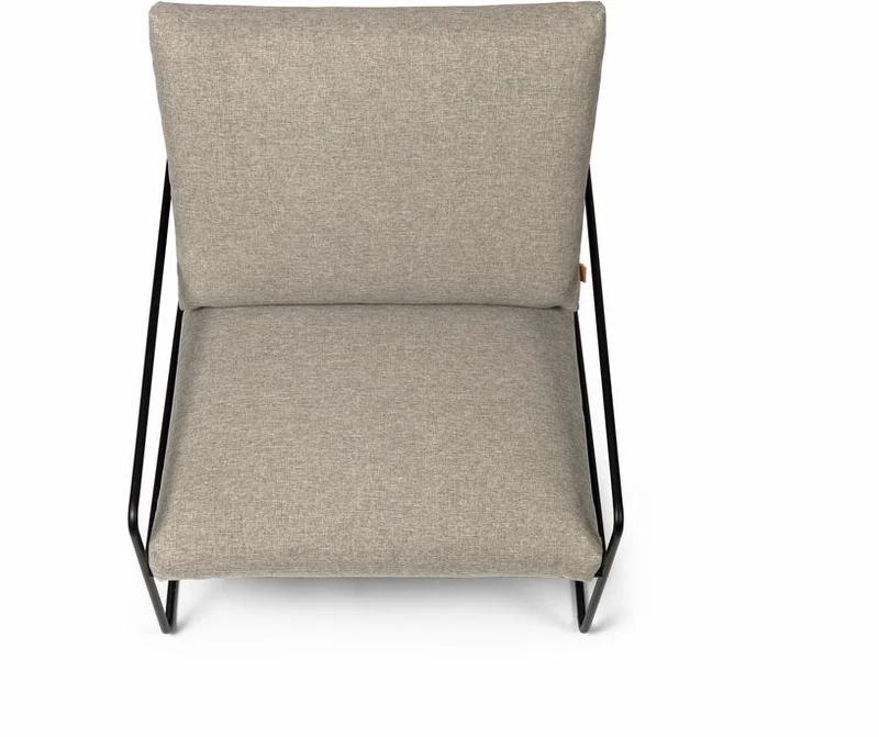 Fauteuil extérieur sable et métal noir Desert - Ferm Living