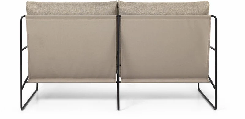 Canapé 2 places extérieur sable et métal noir Desert - Ferm Living