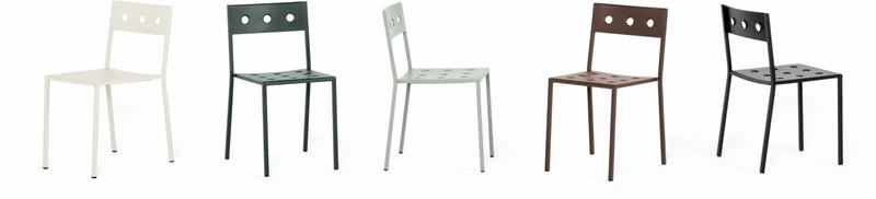 Chaise de jardin en acier rouge Balcony - HAY