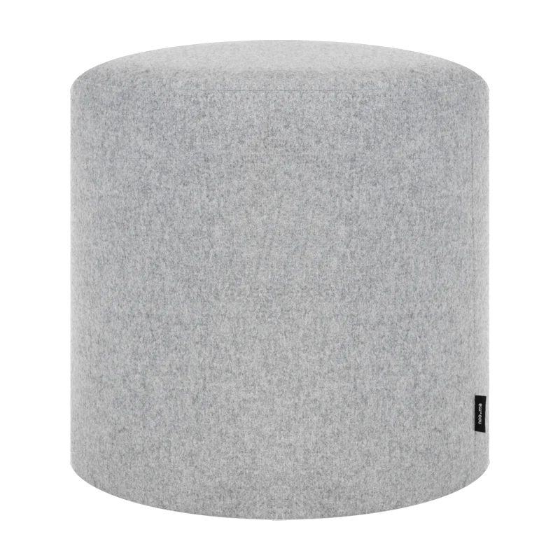 Pouf en laine gris Folk 40 cm - noo.ma
