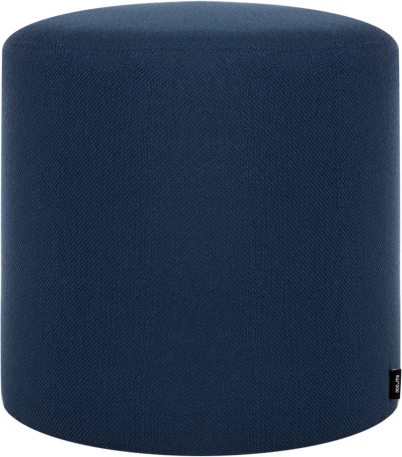Pouf en laine bleu 40 cm Folk - noo.ma