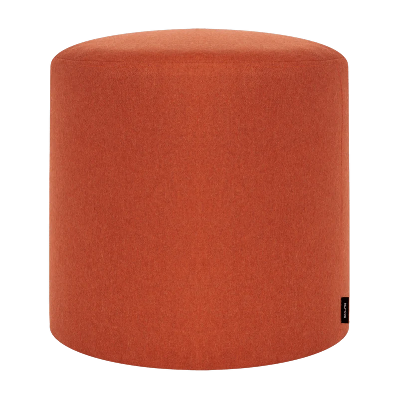 Pouf en laine terracotta 40 cm Folk - noo.ma