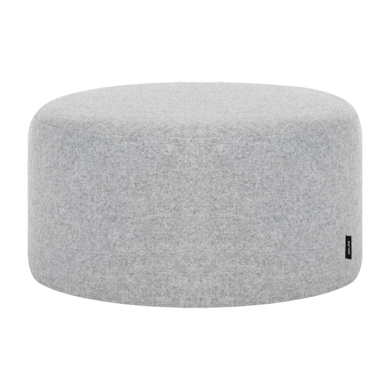 Pouf en laine gris Folk 25 cm - noo.ma