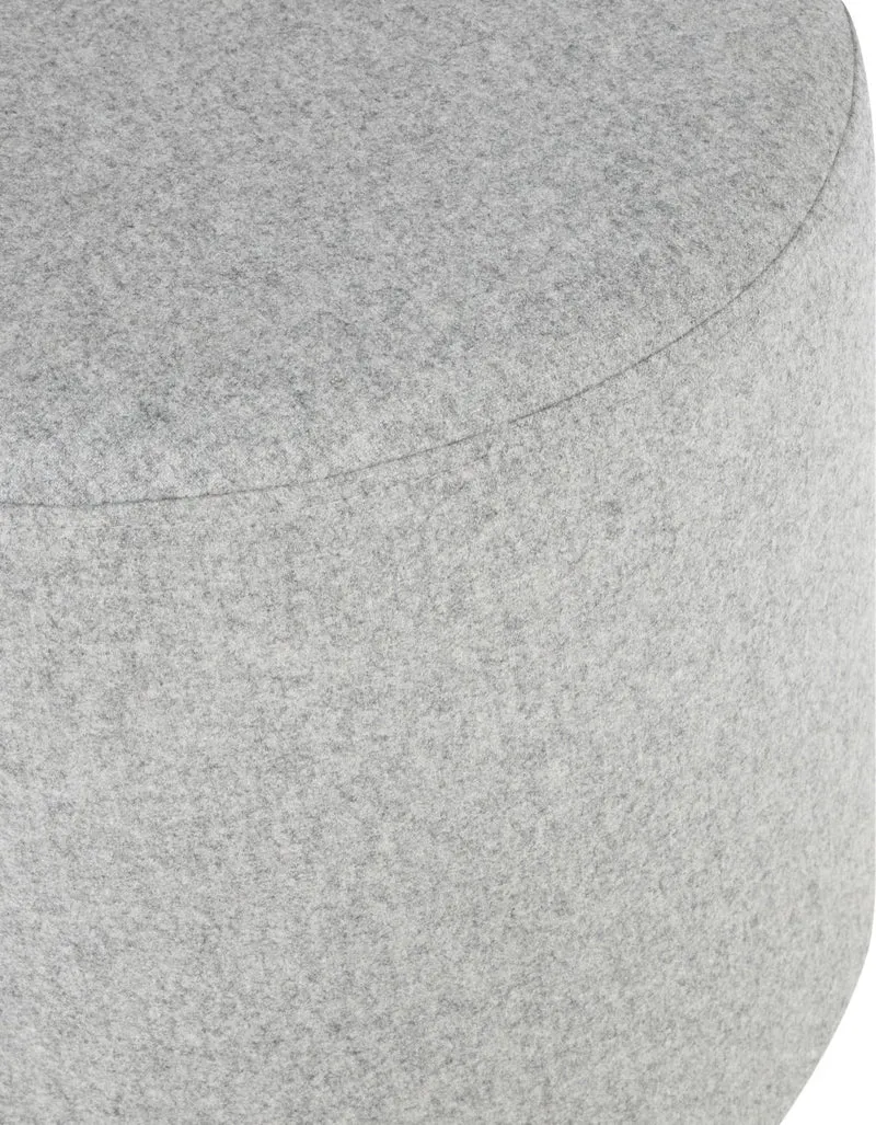 Pouf en laine gris Folk 25 cm - noo.ma