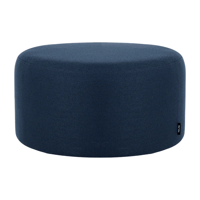 Pouf en laine bleu 25 cm Folk - noo.ma